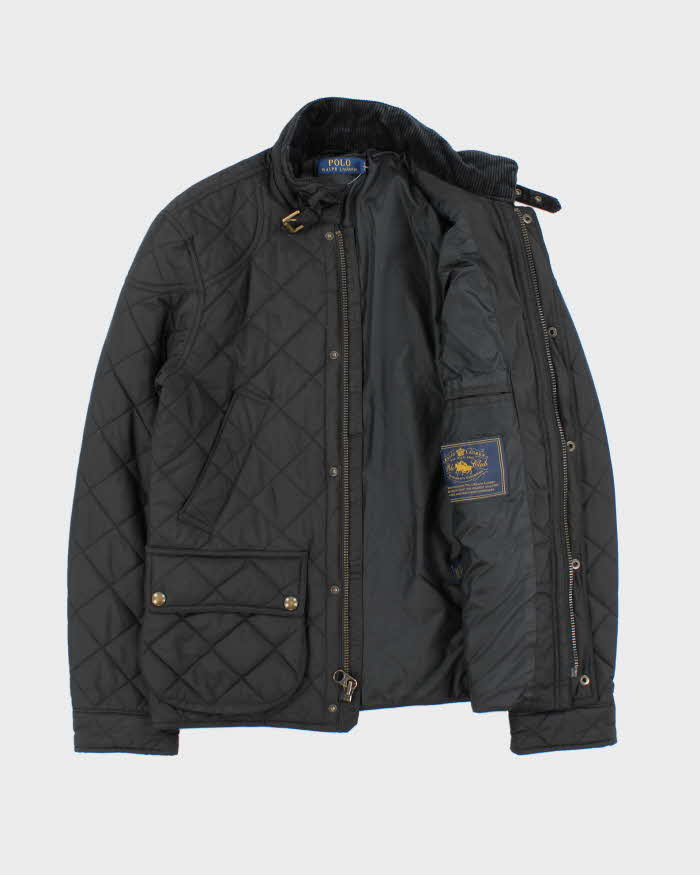 Vintage Polo Ralph Lauren Black Quilted Jacket - S