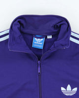Vintage Y2K Purple Adidas Originals Firebird Track Jacket - L