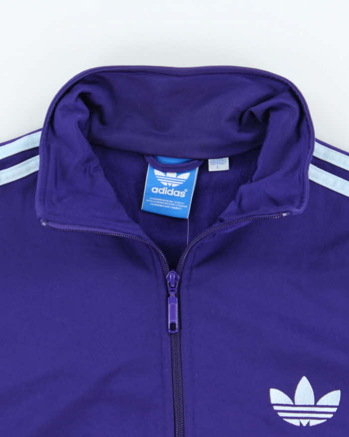 Vintage Y2K Purple Adidas Originals Firebird Track Jacket - L