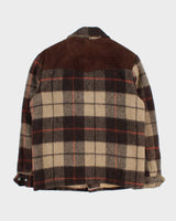 Vintage 1970s Baymart Wool Plaid Sherpa Lined Workwear Jacket - S
