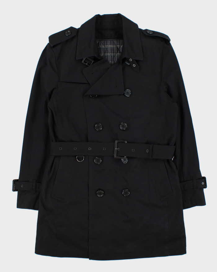 Vintage Y2K 00s Burberry Black Label Double Quilt Lined Trench Coat - M