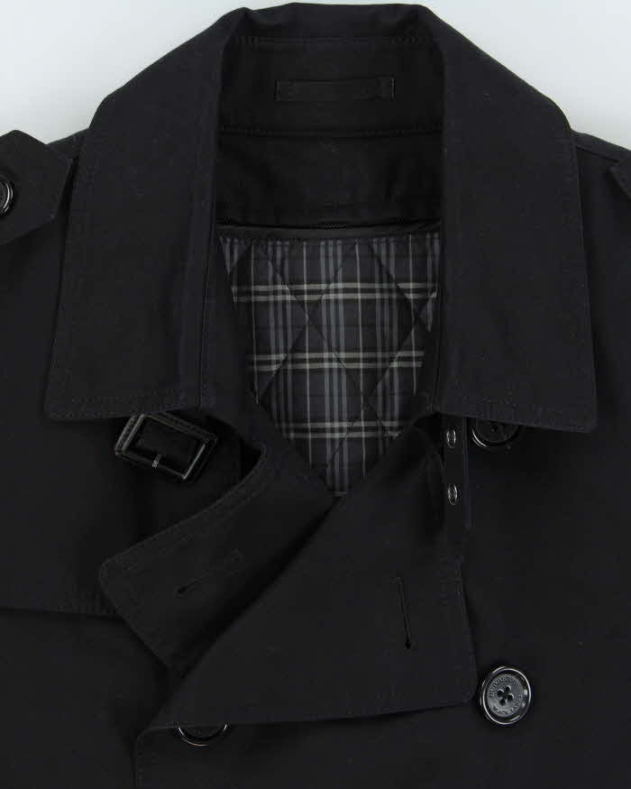 Vintage Y2K 00s Burberry Black Label Double Quilt Lined Trench Coat - M