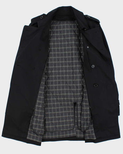 Vintage Y2K 00s Burberry Black Label Double Quilt Lined Trench Coat - M