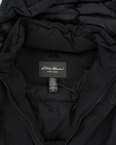 Vintage 00s Eddie Bauer Black Heavyweight Weatherproof Hooded Puffer Parka - L