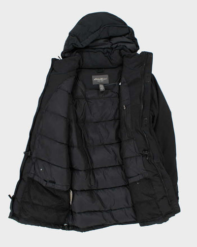 Vintage 00s Eddie Bauer Black Heavyweight Weatherproof Hooded Puffer Parka - L