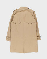 Vintage Aquascutum Wool Layered House Check Lined Weatherproof Trench Coat - L