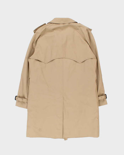 Vintage Aquascutum Wool Layered House Check Lined Weatherproof Trench Coat - L