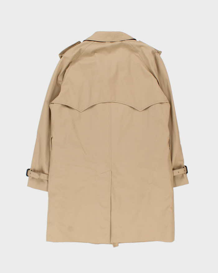 Vintage Aquascutum Wool Layered House Check Lined Weatherproof Trench Coat - L