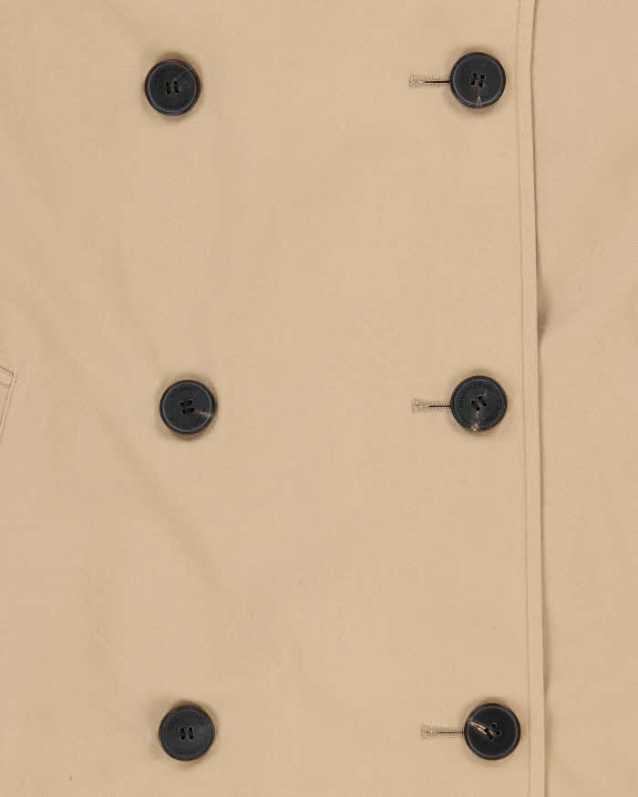 Vintage Aquascutum Wool Layered House Check Lined Weatherproof Trench Coat - L