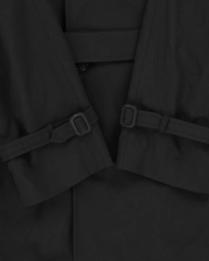 Vintage 1990s Oscar De La Renta Black Weatherproof Oversized Trench Coat - XL