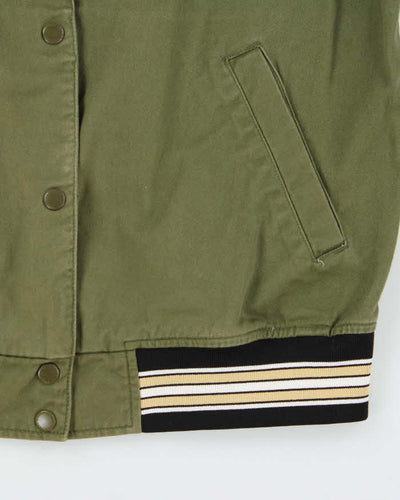 Vintage Y2K 00s Official Yankees MLB Khaki Varsity Bomber Jacket - S