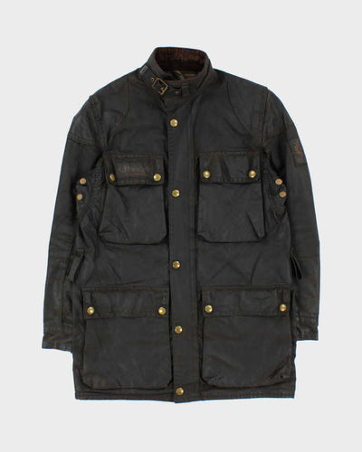 Vintage 1980s Belstaff Trailmaster Professional Waxed Cotton Jacket - S