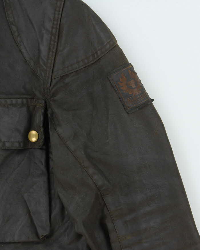 Vintage 1980s Belstaff Trailmaster Professional Waxed Cotton Jacket - S