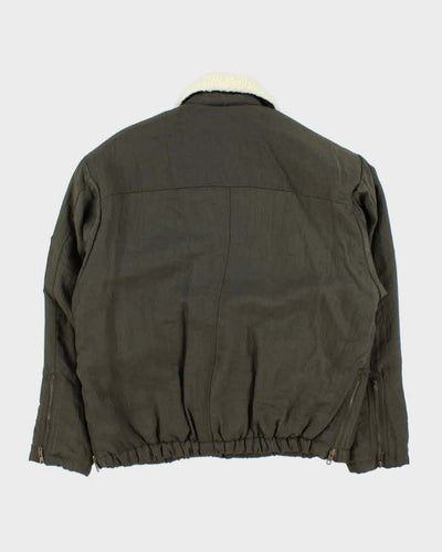 Vintage 1990s Pere Mar Satin Aviator Flight Bomber Jacket - S