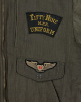 Vintage 1990s Pere Mar Satin Aviator Flight Bomber Jacket - S