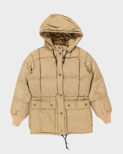 Vintage 1980s Eddie Bauer Goose Down Cotton Blend Hooded Puffer Jacket - XS