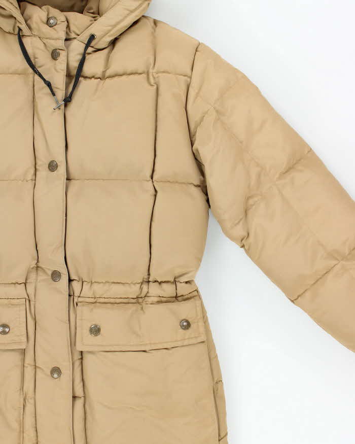 Vintage 1980s Eddie Bauer Goose Down Cotton Blend Hooded Puffer Jacket - XS