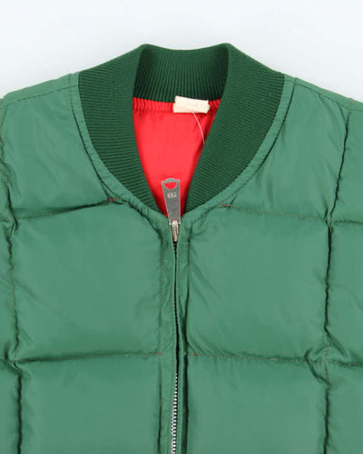 Vintage 1970s Pioneer Sportswear Reversible Down Filled Gilet Jacket - M