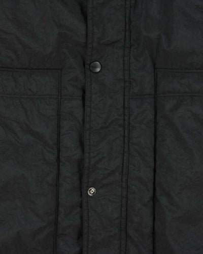 Vintage 1990s Black Nike Oversized Long Puffer Jacket - XL