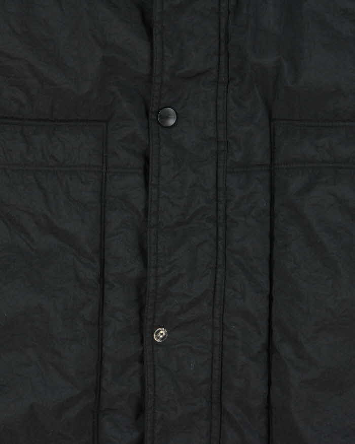 Vintage 1990s Black Nike Oversized Long Puffer Jacket - XL
