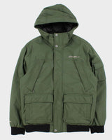 Vintage Khaki Eddie Bauer WeatherEdge Heavyweight Hooded Puffer Jacket - M