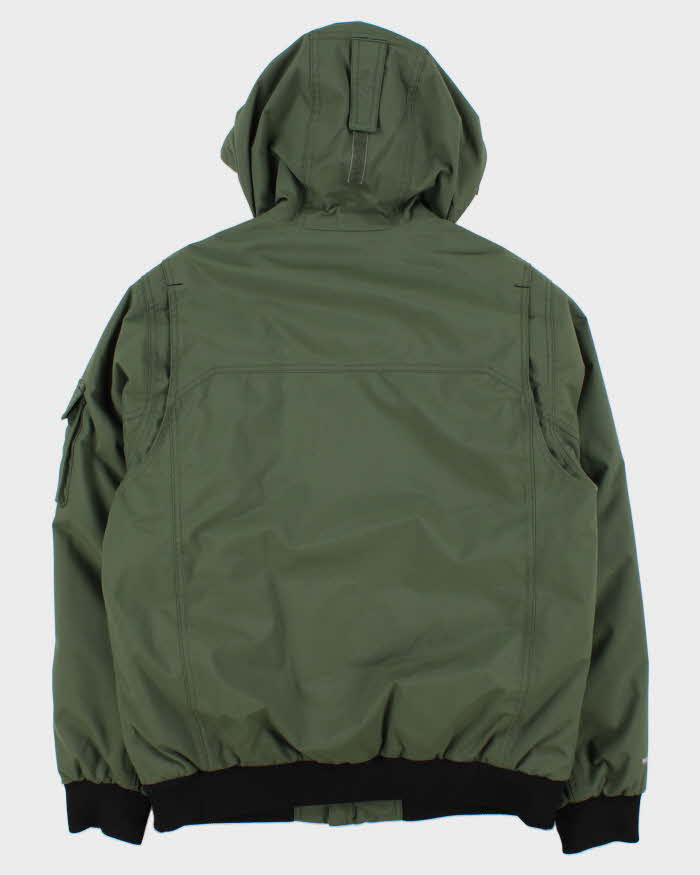 Vintage Khaki Eddie Bauer WeatherEdge Heavyweight Hooded Puffer Jacket - M
