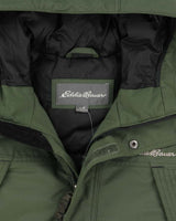 Vintage Khaki Eddie Bauer WeatherEdge Heavyweight Hooded Puffer Jacket - M