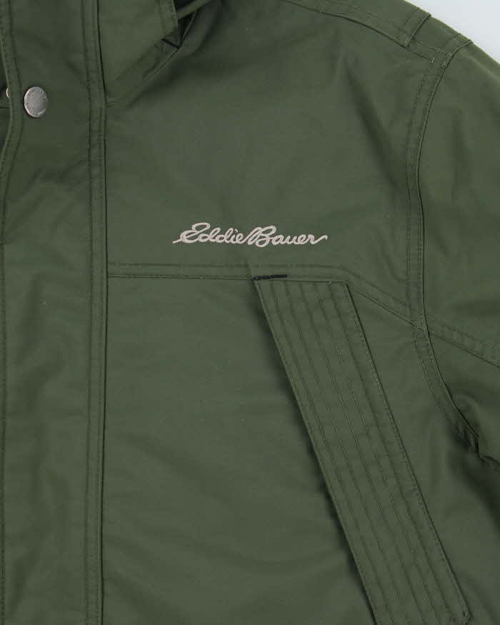 Vintage Khaki Eddie Bauer WeatherEdge Heavyweight Hooded Puffer Jacket - M