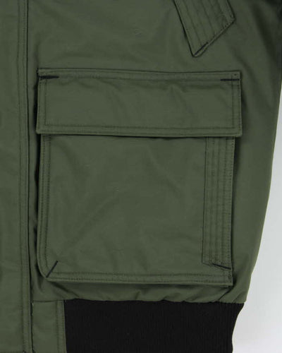 Vintage Khaki Eddie Bauer WeatherEdge Heavyweight Hooded Puffer Jacket - M