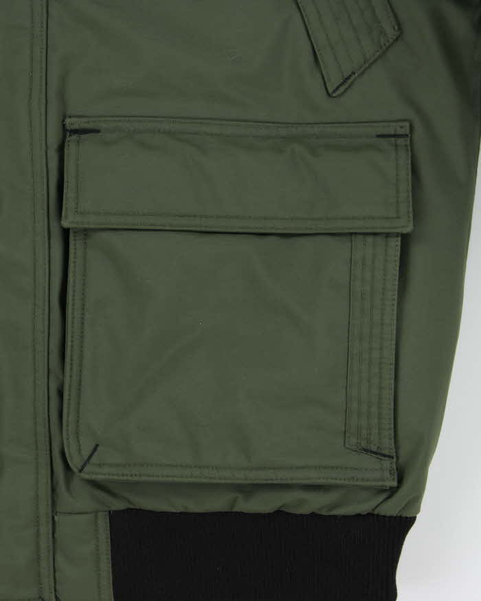 Vintage Khaki Eddie Bauer WeatherEdge Heavyweight Hooded Puffer Jacket - M