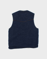 Vintage 1960s ActionWest Sherpa Lined Raw Denim Gilet - S