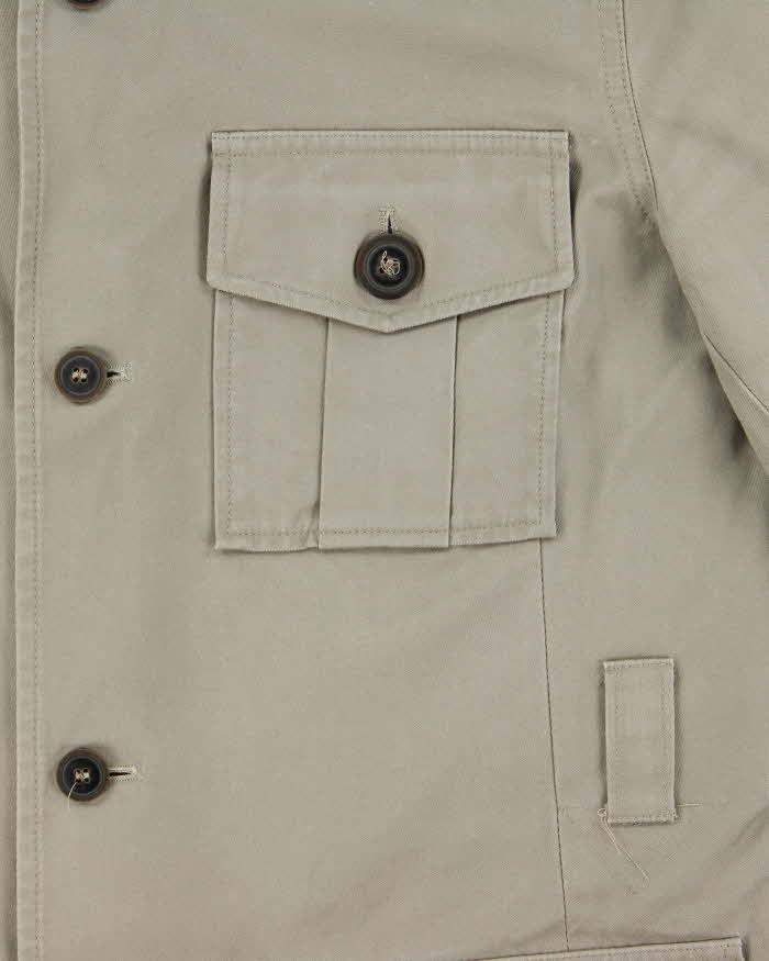 Vintage 1990s A.P.C Military Coverall Cotton Field Jacket - S