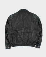 Vintage 1980s Sears Quilt Lined Leather Bomber Jacket - M