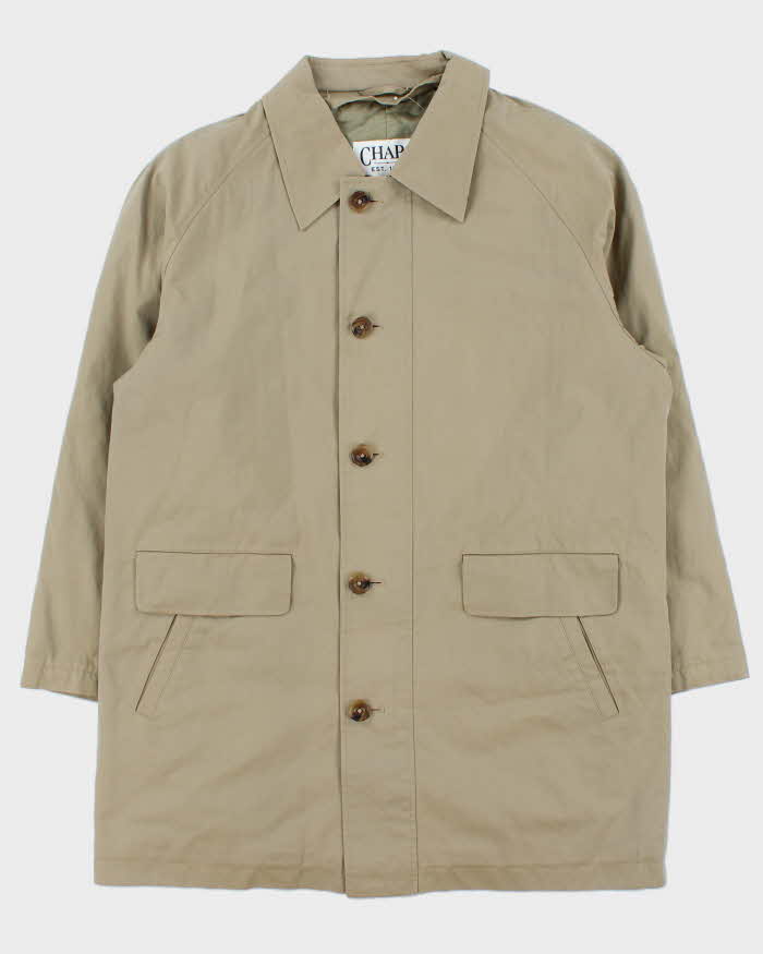 Vintage 00s Chaps Quilt Lined Weatherproof Overcoat Mac - L