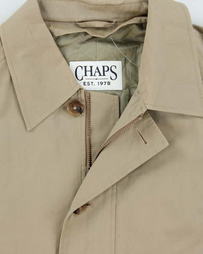 Vintage 00s Chaps Quilt Lined Weatherproof Overcoat Mac - L