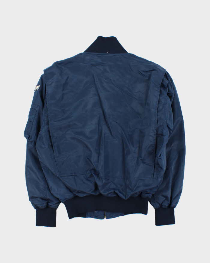 Vintage 1980s JASDF Sherpa Lined MA-1 Satin Flight Bomber Jacket - M