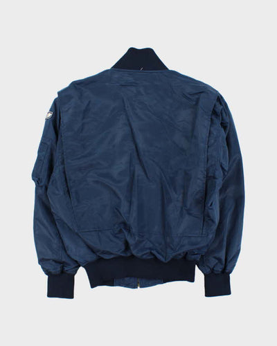 Vintage 1980s JASDF Sherpa Lined MA-1 Satin Flight Bomber Jacket - M