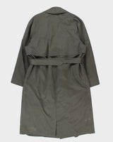 Vintage 1990s London Fog Khaki Quilt Insulated Weatherproof Oversized Trench Coat - XL