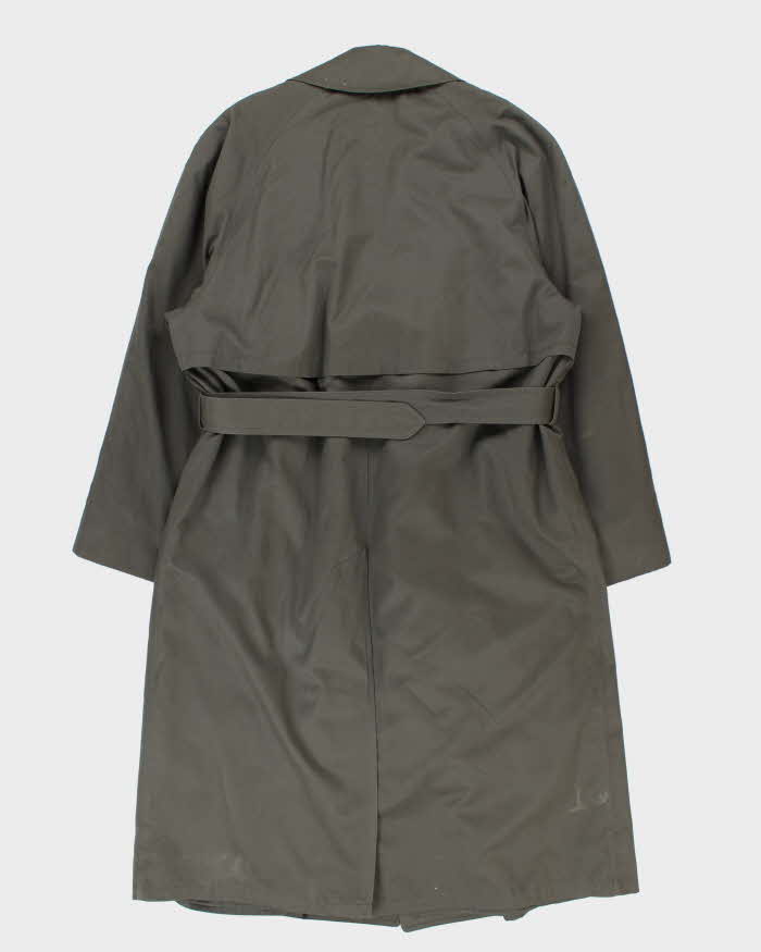 Vintage 1990s London Fog Khaki Quilt Insulated Weatherproof Oversized Trench Coat - XL