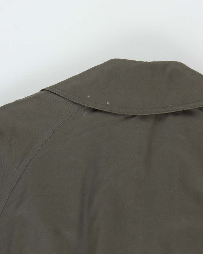 Vintage 1990s London Fog Khaki Quilt Insulated Weatherproof Oversized Trench Coat - XL