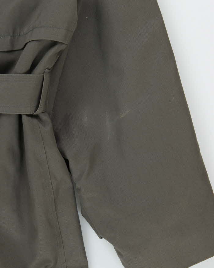 Vintage 1990s London Fog Khaki Quilt Insulated Weatherproof Oversized Trench Coat - XL