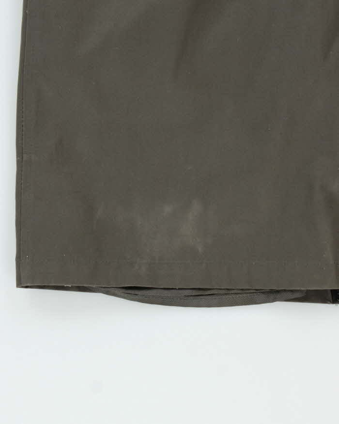 Vintage 1990s London Fog Khaki Quilt Insulated Weatherproof Oversized Trench Coat - XL