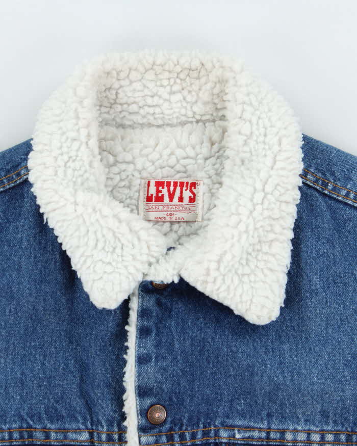 Vintage 1980s Levi's Sherpa Lined Denim Jacket - L