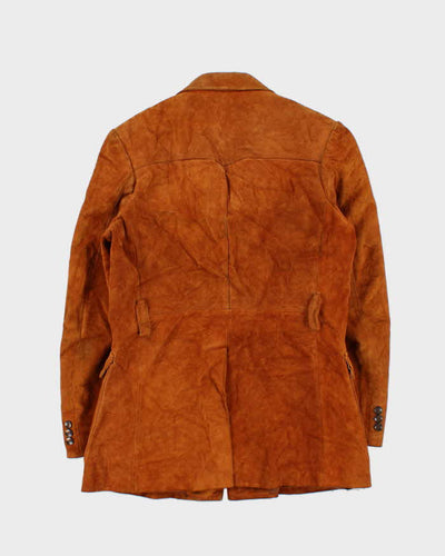 Vintage 1970s Brown Heavyweight Western Suede Jacket - S