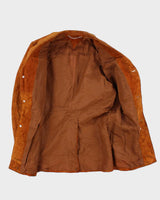 Vintage 1970s Brown Heavyweight Western Suede Jacket - S
