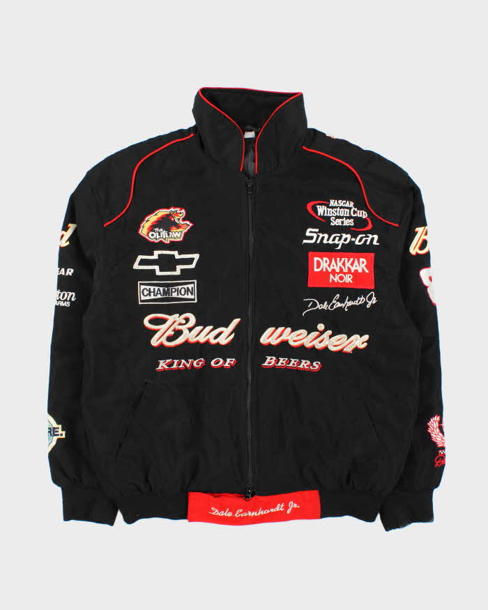 Vintage 1990s Budweiser Nascar Racing Dale Earnhardt Bomber Jacket - L