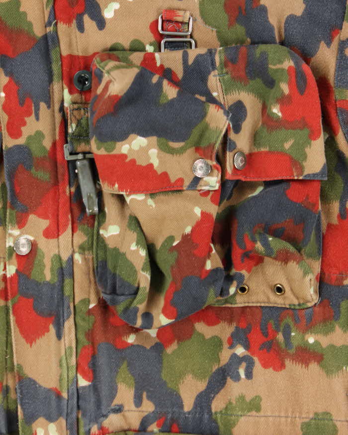 Vintage 1980s Tass 83 Swiss Army Alpenflauge Heavyweight Hooded Military Jacket - XXXL