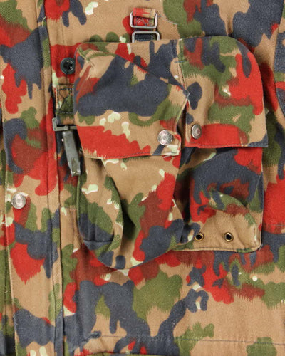 Vintage 1980s Tass 83 Swiss Army Alpenflauge Heavyweight Hooded Military Jacket - XXXL