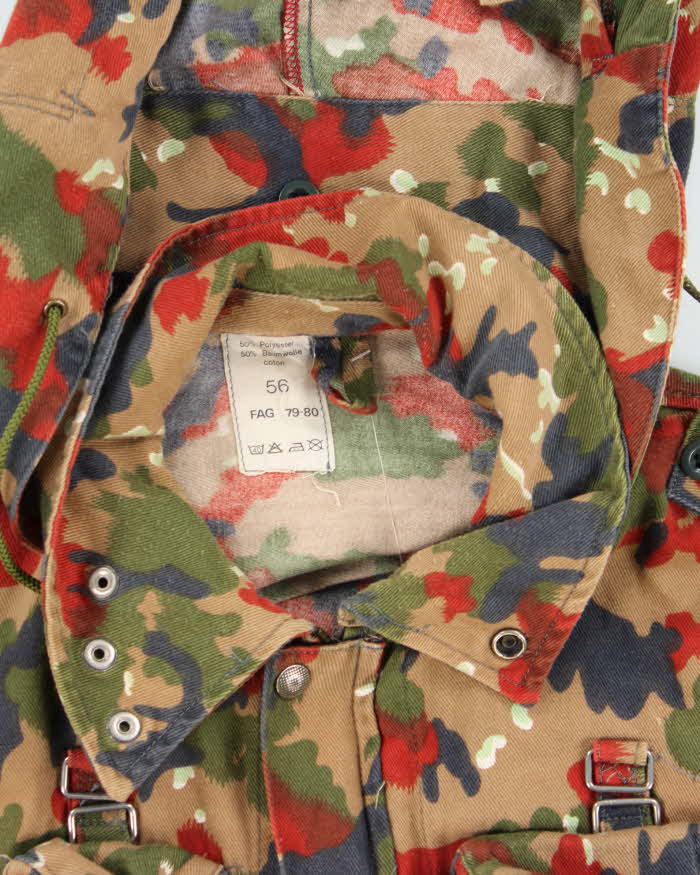 Vintage 1980s Tass 83 Swiss Army Alpenflauge Heavyweight Hooded Military Jacket - XXXL