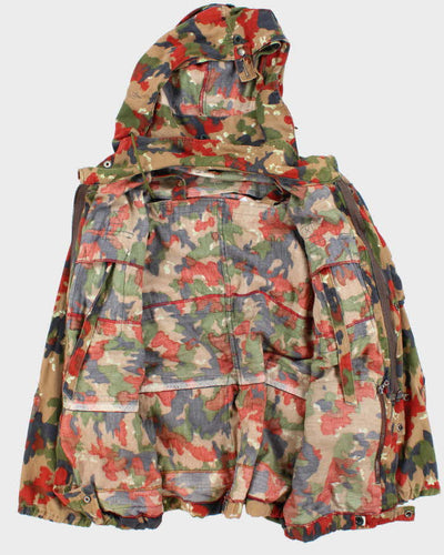 Vintage 1980s Tass 83 Swiss Army Alpenflauge Heavyweight Hooded Military Jacket - XXXL